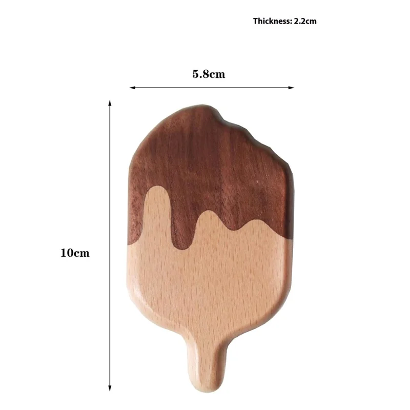 Wooden Ice Cream Shaped Bottle Opener Refrigerator Magnet Creative Beer Cap Lifter For Home Decor