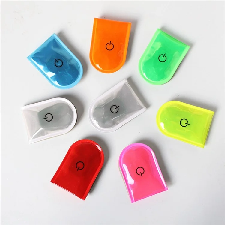 4Pcs LED Magnetic Clip Lights Safety Warning Flashers for Night Running Camping Outdoor Activities - Pink