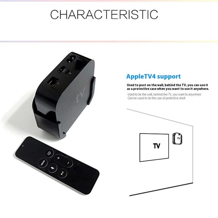 Wandhalterung Halterung Ständer aus Kunststoff für Apple TV 4