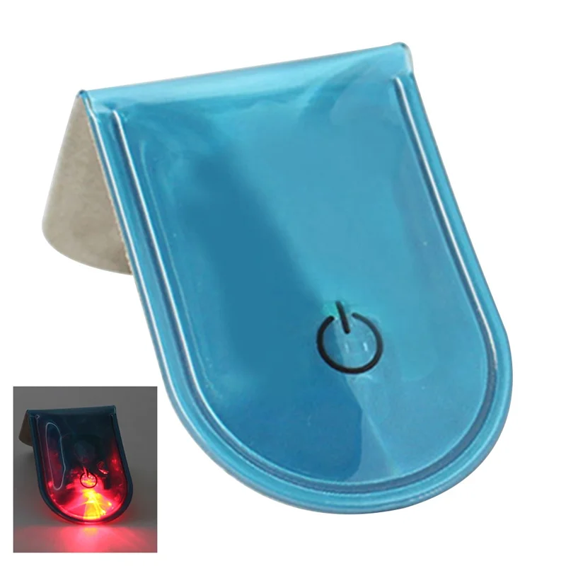 LED Magnetic Clip Lights Safety Warning Flashers for Night Running Camping Outdoor Activities - Blue