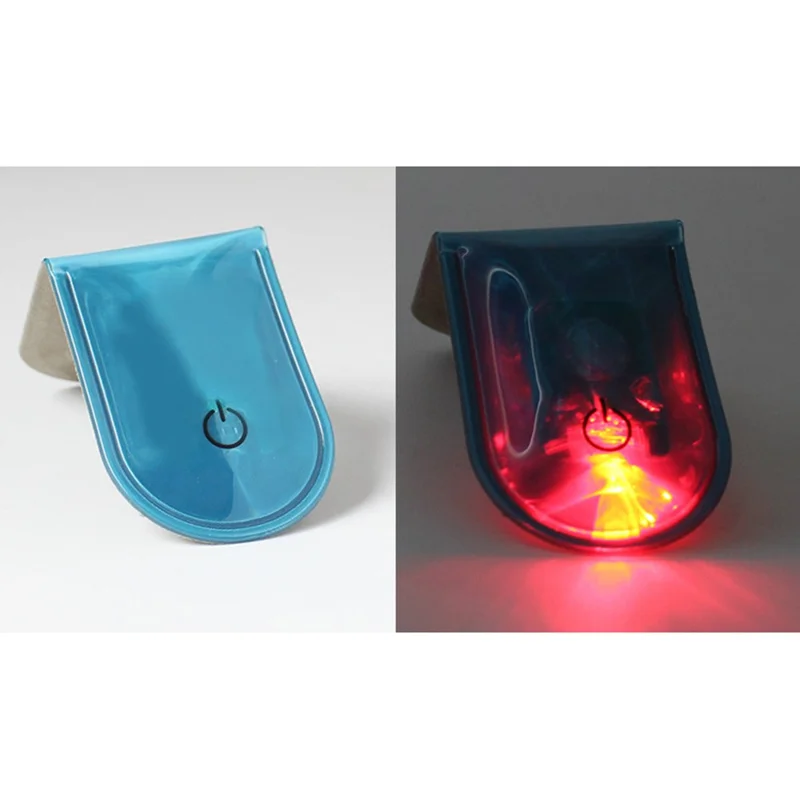 LED Magnetic Clip Lights Safety Warning Flashers for Night Running Camping Outdoor Activities - Blue