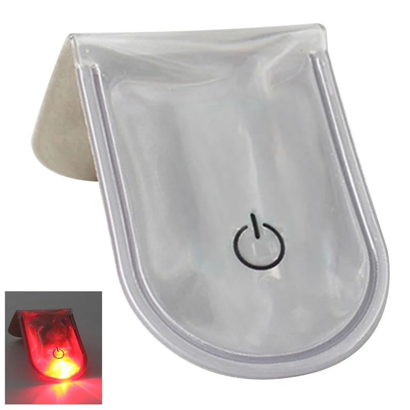 LED Magnetic Clip Lights Safety Warning Flashers for Night Running Camping Outdoor Activities - Silver