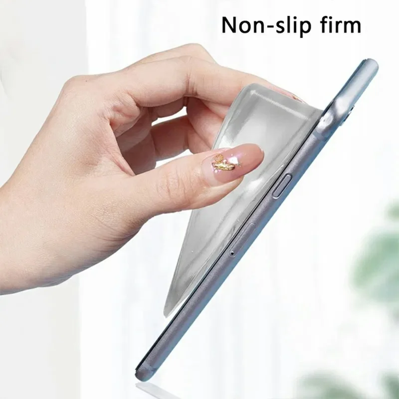 1cm Height Increase Transparent Silicone Insoles Shock Absorbing Invisible Heel Pad for Men