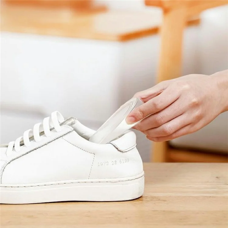 2cm Height Increase Transparent Silicone Insoles Shock Absorbing Invisible Heel Pad for Men