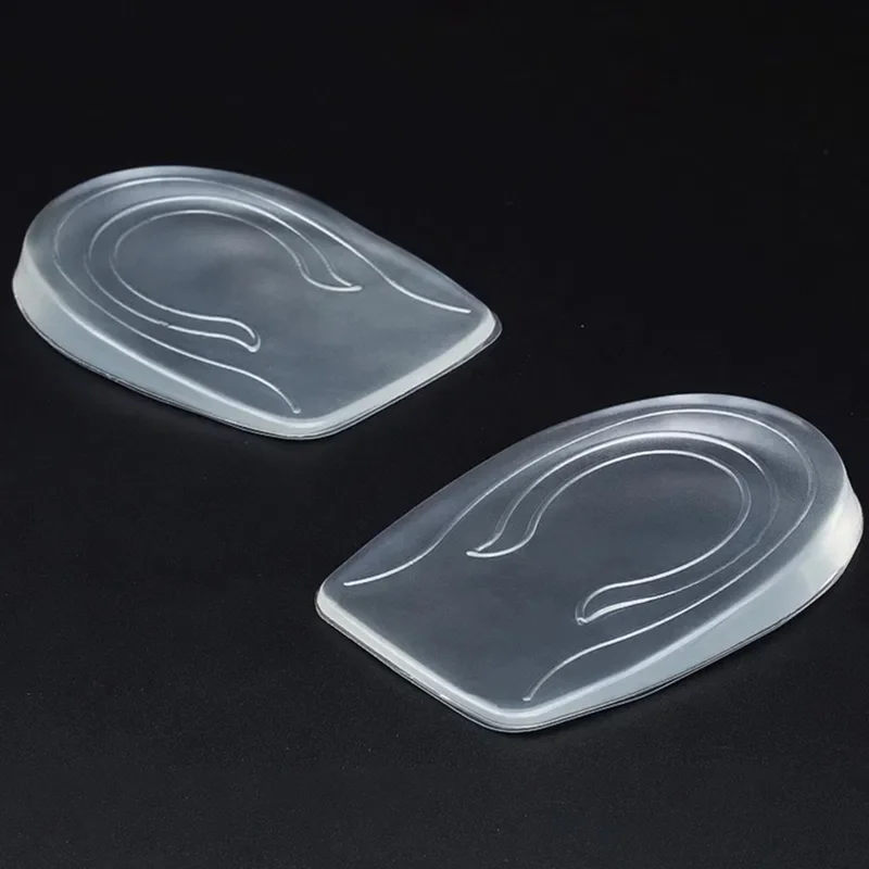3cm Height Increase Transparent Silicone Insoles Shock Absorbing Invisible Heel Pad for Men