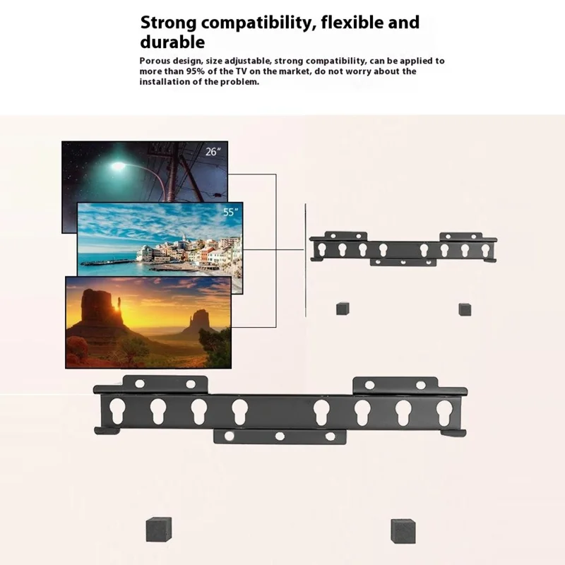 M Type 018 32 - 65 Inch Television Wall Bracket 1.5mm Thick Cold Rolled Steel Universal TV Mount