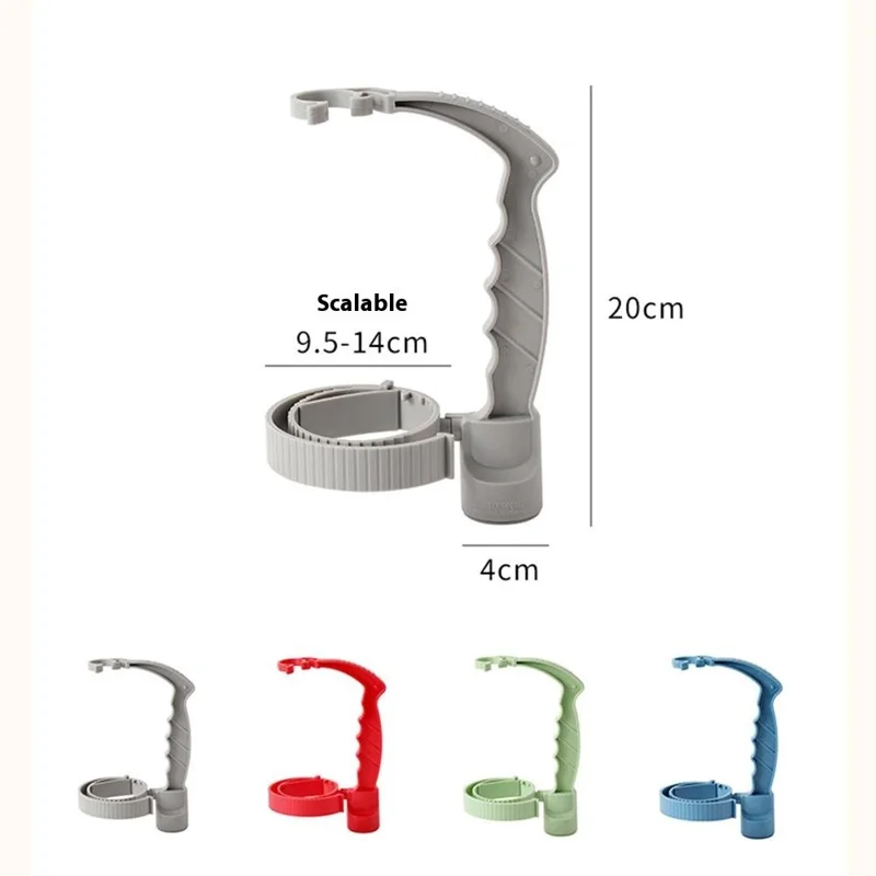 Beverage Bottle Pourer Handle Precision Flow Control Anti Spill Handle with Built-in Bottle Opener - Blue