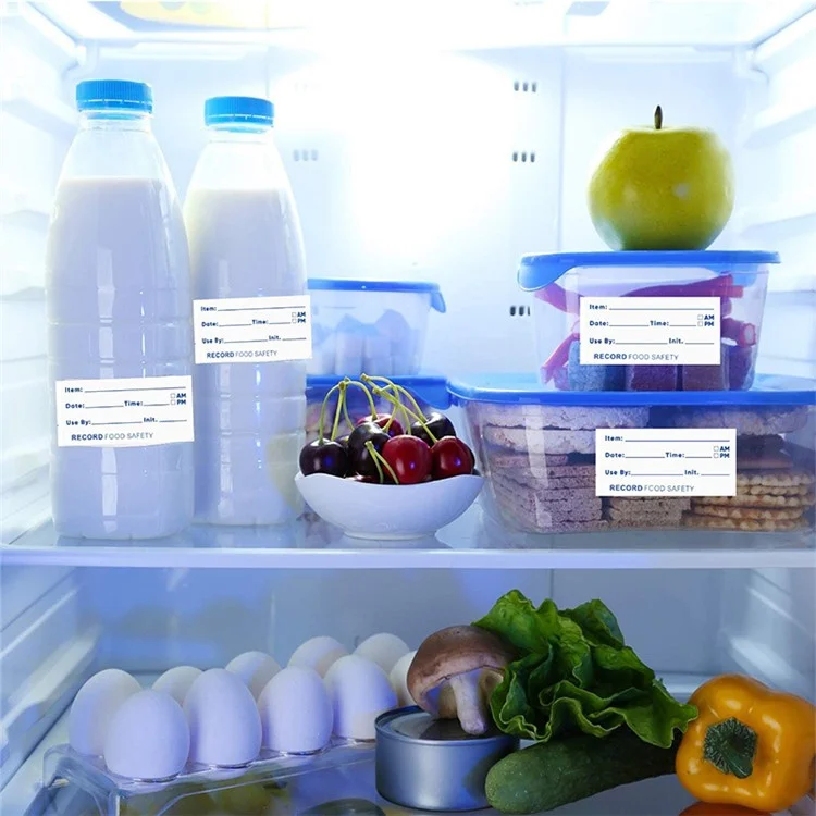 5 rotoli di etichette per la data degli alimenti perfetti per contenitori in vetro, metallo e plastica riutilizzabili, dimensioni: 2,5x5cm