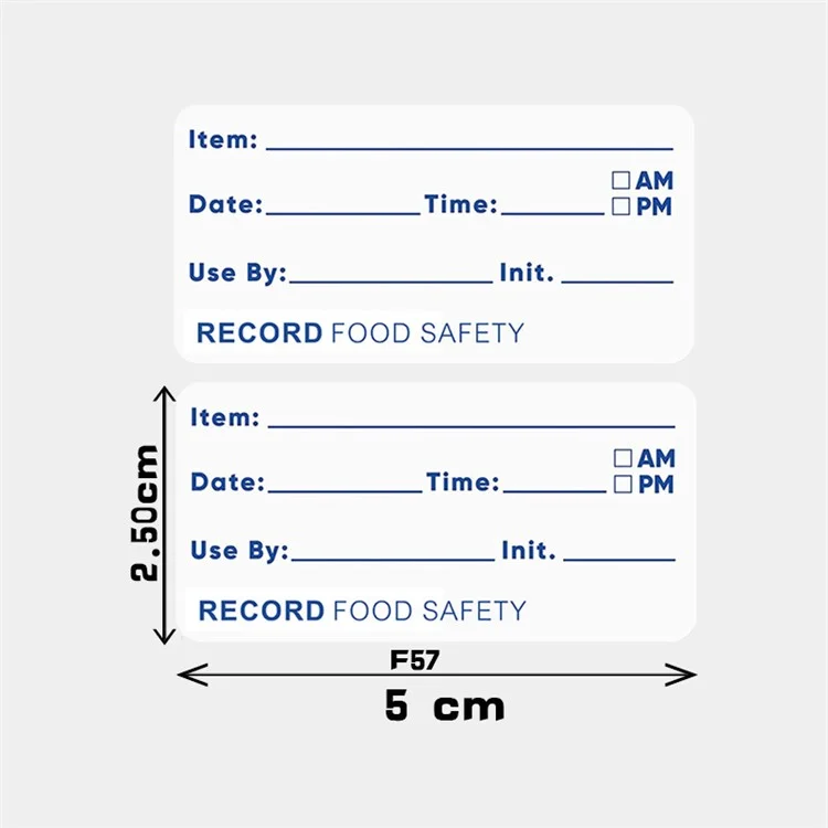 5 Rolls Food Date Food Labels Perfect for Glass Metal Plastic Reusable Containers, Size: 2.5x5cm