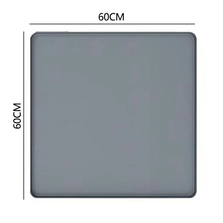 60x60cm Washer Dryer Top Cover Mat Washing Machine Non Slip Waterproof Silicone Protective Pad - Grey
