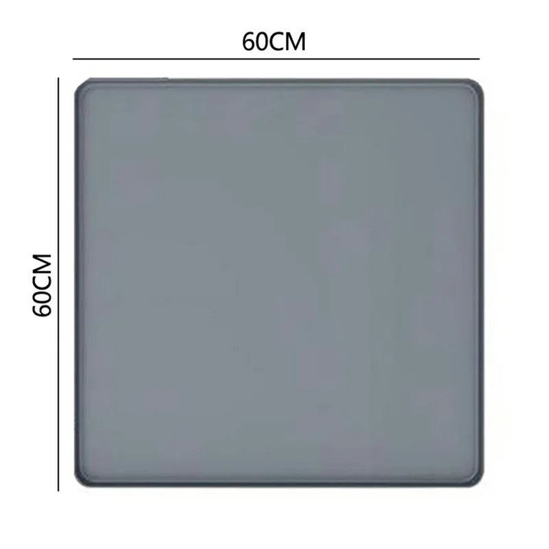 60x60cm Washer Dryer Top Cover Mat Washing Machine Non Slip Waterproof Silicone Protective Pad - Black