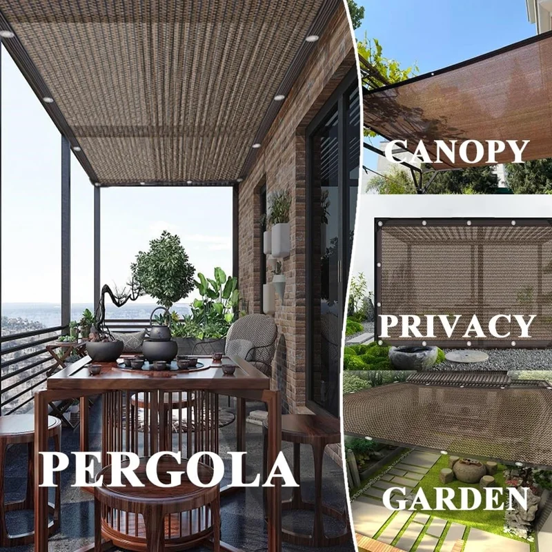 1 x 5m 120g HDPE Outdoor Garden Shade Cloth UV Protection Sun Net Sunblock Mesh Cover with Rope