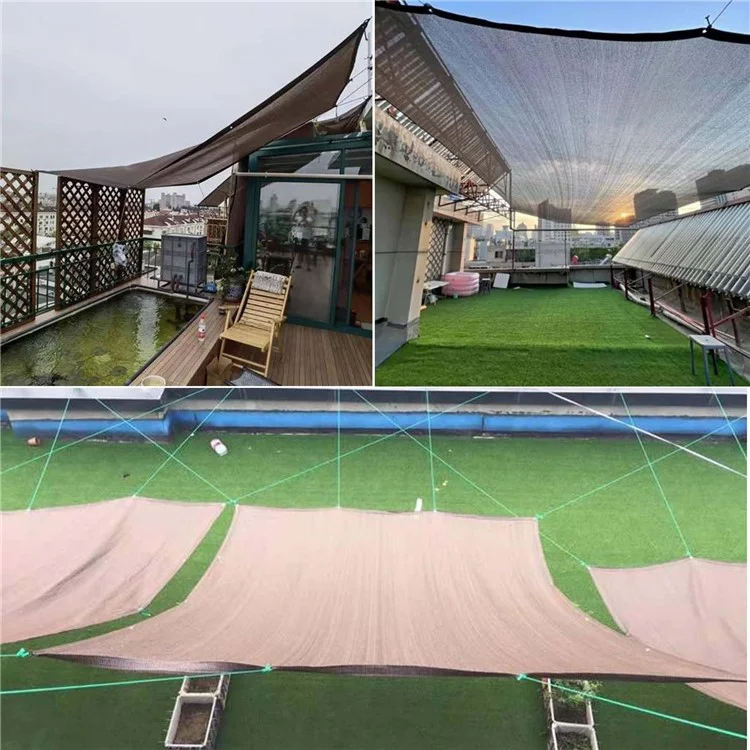 4 x 6m 120g HDPE Garten-Schattiernetz UV-Schutz Sonnenschutznetz mit Seil