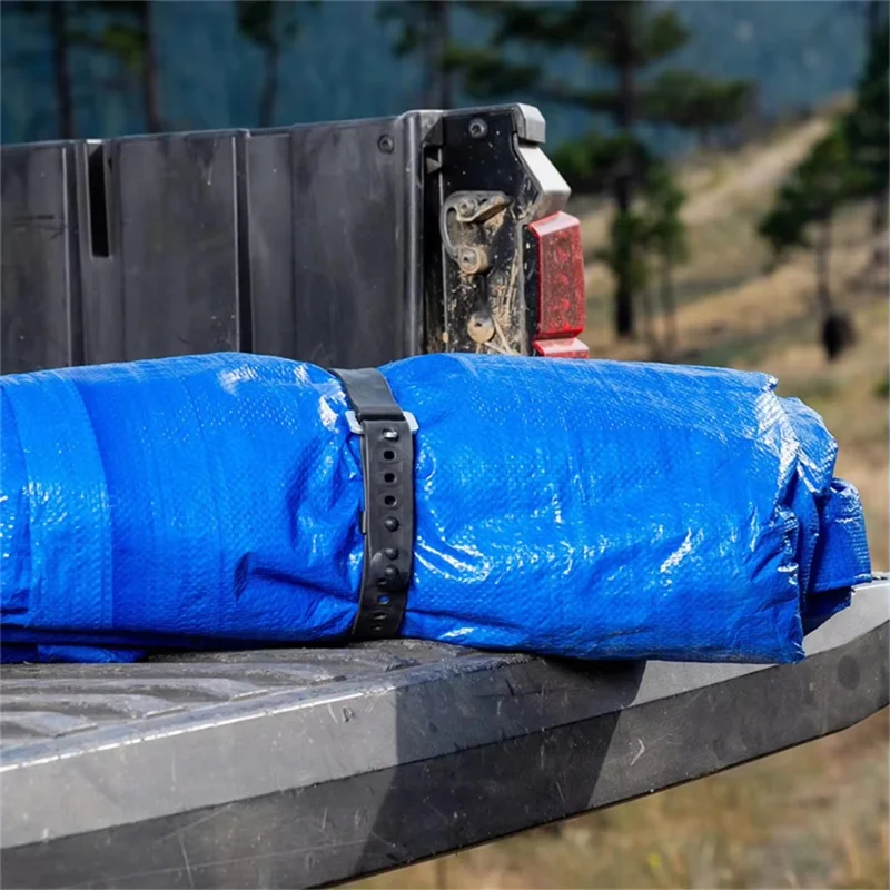 45x2.5cm Multipurpose Tie Down Strap Travel Quick Release Luggage Cargo Rubber Binding Cord - Black