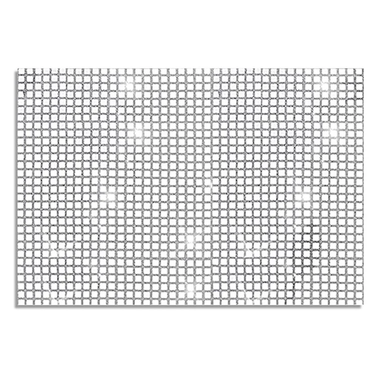 30x45cm Pailletten-Tischset Party Home Dekoration Polyester Tischschutz-Matte - Silber-Weiß
