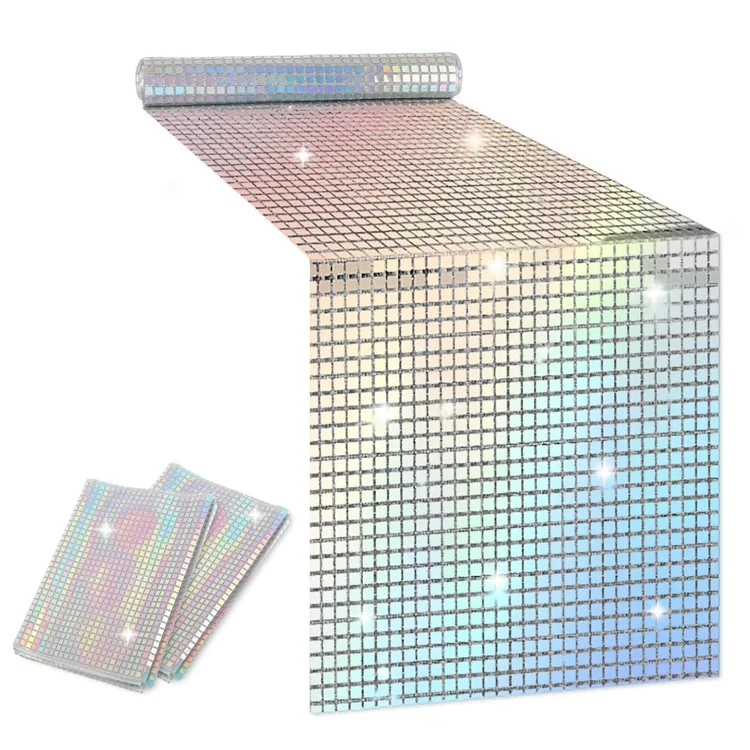 30x120cm Disco Spiegel Pailletten Tischläufer Europäische Hochzeit Party Neujahr Dekoration