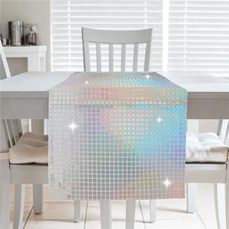 30x120cm Disco Spiegel Pailletten Tischläufer Europäische Hochzeit Party Neujahr Dekoration