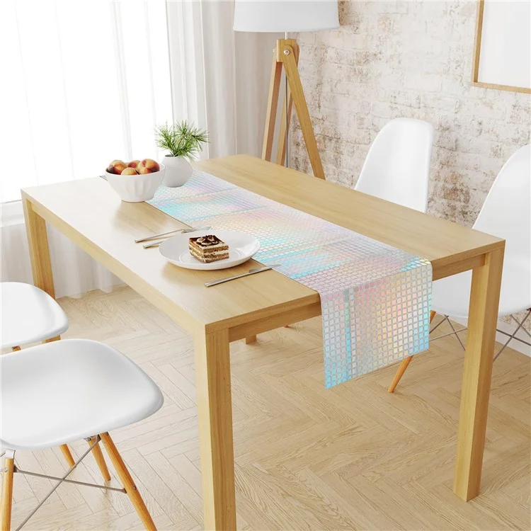 Camino de mesa de lentejuelas con efecto espejo de 30x180 cm, decoración europea para boda, fiesta y Año Nuevo