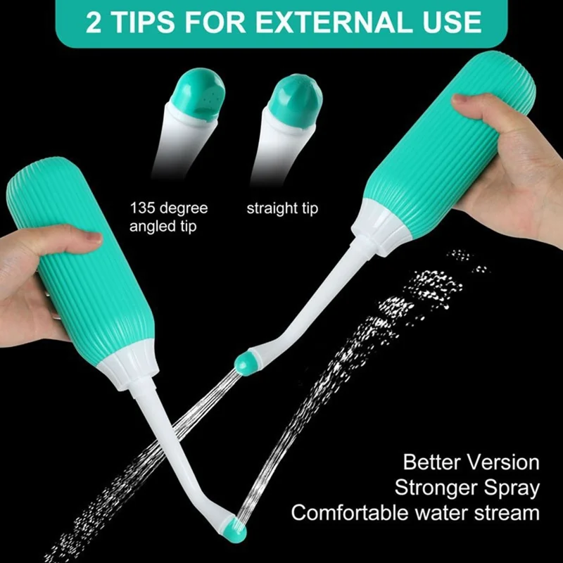 Limpiador portátil de higiene femenina Rociador de 500 ml, Dispositivo de limpieza personal para mujeres / Lavado de trasero de bebé - Verde