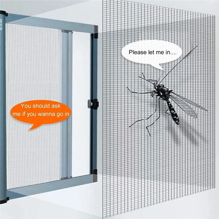 Fiberglas-Insektenschutznetz Einfach zu installierendes Fenstergitter 200 x 200 cm Für DIY Heim- / Außenbereich - Schwarz