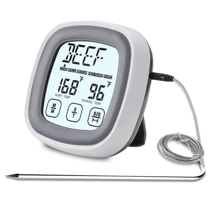 TS-BN53 Thermomètre à Écran Tactile Sans Fil BBQ Thermomètre Électronique Outil de Mesure de la Température de la Viande (BPA Gratuit, Certificat Fda)