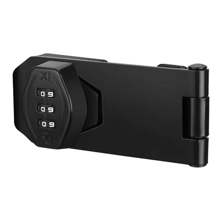 Serratura a combinazione per armadietto con installazione a vite da 3 pollici, doppio foro + Chiusura adesiva senza foratura antifurto per cassetti - Nero opaco