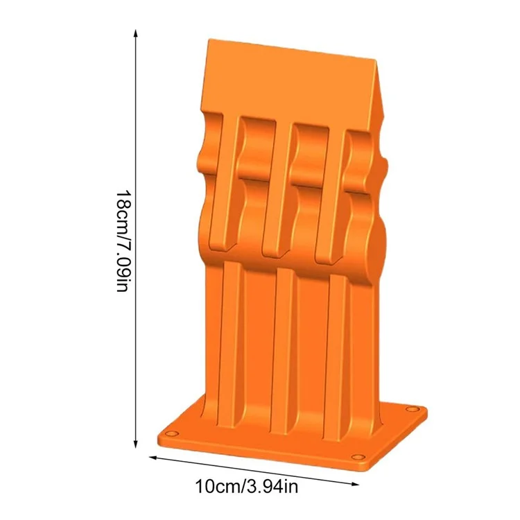 Rectangular Log Splitter Cast Iron Firewood Separator Manual Wood Splitting Tool For Home  /  Outdoor Use - Orange