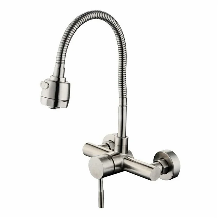 SK8207-1 Rubinetto per lavello da cucina in acciaio inox 304 con doccetta estraibile, miscelatore acqua calda e fredda con 2 modalità