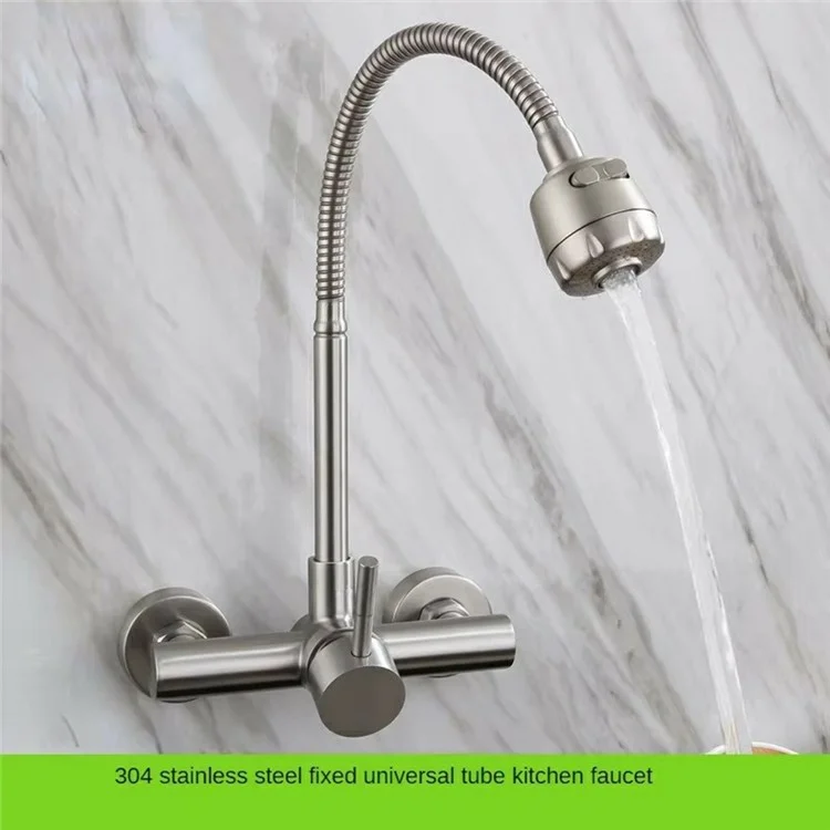 SK8207-1 Rubinetto per lavello da cucina in acciaio inox 304 con doccetta estraibile, miscelatore acqua calda e fredda con 2 modalità
