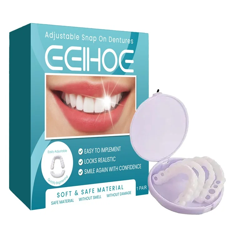 EELHOE EEA07-A022-1-GN 1 Paire de Dents Provisoires Ajustables à Clipser Fausses Dents Orthodontiques Facette Dentaire