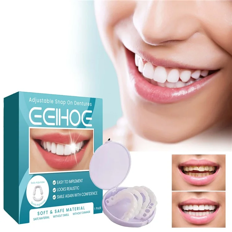 EELHOE EEA07-A022-1-GN 1 Paire de Dents Provisoires Ajustables à Clipser Fausses Dents Orthodontiques Facette Dentaire