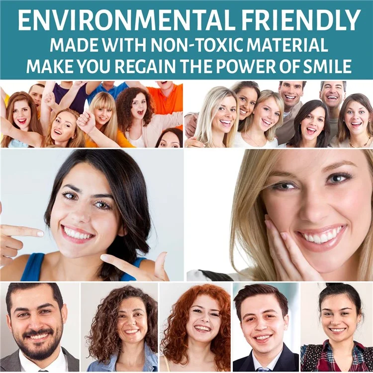EELHOE EEA07-A022-1-GN 1 Paire de Dents Provisoires Ajustables à Clipser Fausses Dents Orthodontiques Facette Dentaire