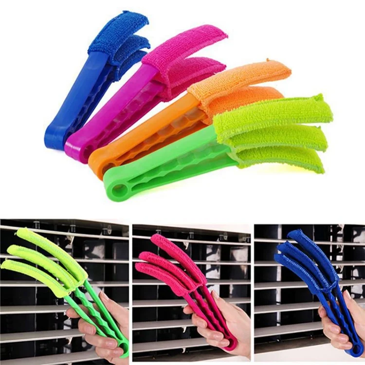 Venetian Blind Blade Cleaner Brush Window Conditioner Duster Air Conditioner Vent Outlet Cleaning Tool - Blue