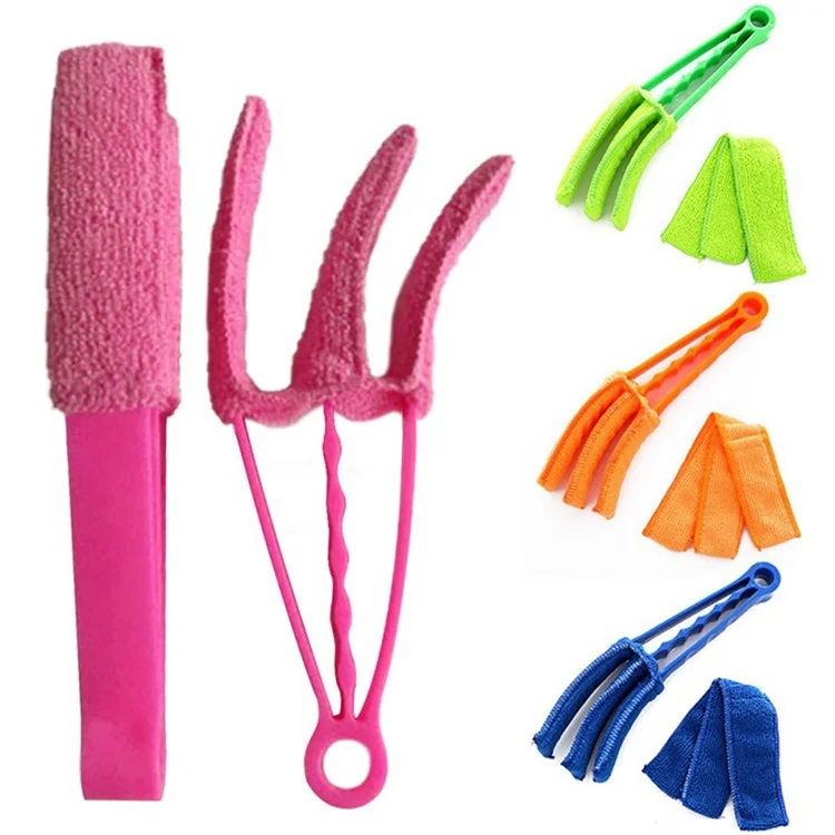 Venetian Blind Blade Cleaner Brush Window Conditioner Duster Air Conditioner Vent Outlet Cleaning Tool - Blue