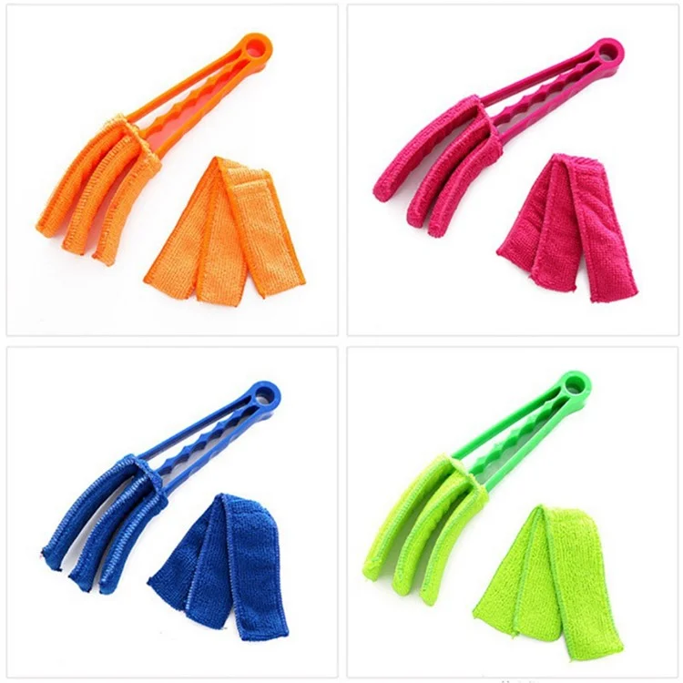 Venetian Blind Blade Cleaner Brush Window Conditioner Duster Air Conditioner Vent Outlet Cleaning Tool - Blue