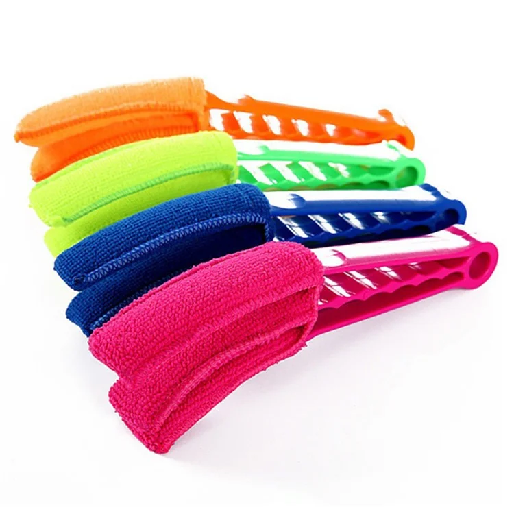 Venetian Blind Blade Cleaner Brush Window Conditioner Duster Air Conditioner Vent Outlet Cleaning Tool - Blue
