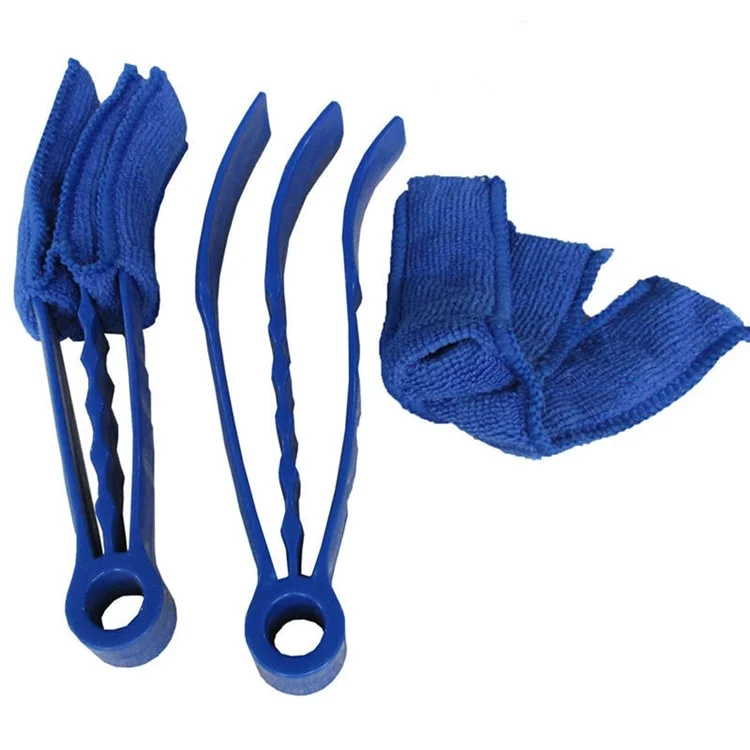 Venetian Blind Blade Cleaner Brush Window Conditioner Duster Air Conditioner Vent Outlet Cleaning Tool - Blue