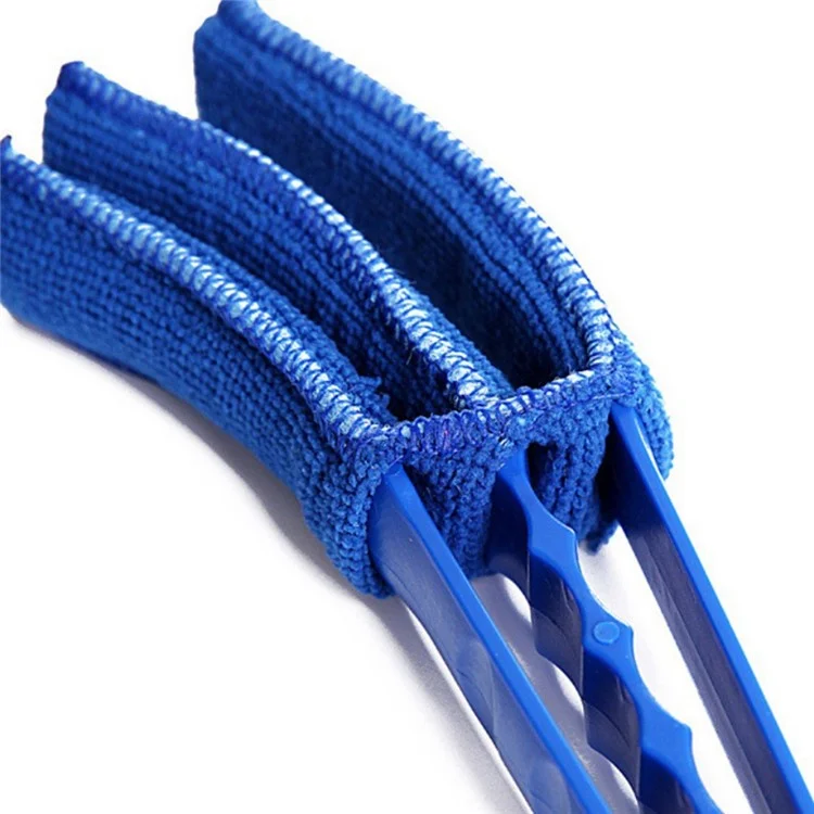 Venetian Blind Blade Cleaner Brush Window Conditioner Duster Air Conditioner Vent Outlet Cleaning Tool - Blue