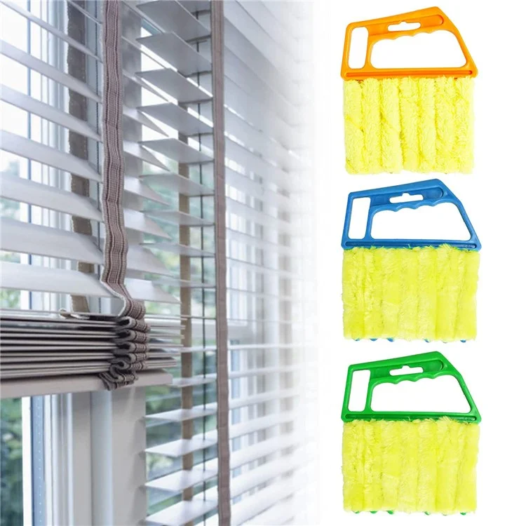 Detachable Venetian Blind Cleaner Brush Air Conditioner Vent Duster Washable Window Blinds Cleaning Tool - Orange