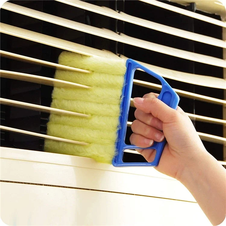 Detachable Venetian Blind Cleaner Brush Air Conditioner Vent Duster Washable Window Blinds Cleaning Tool - Orange