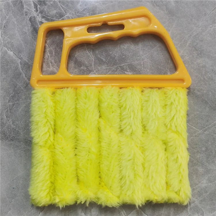 Detachable Venetian Blind Cleaner Brush Air Conditioner Vent Duster Washable Window Blinds Cleaning Tool - Yellow