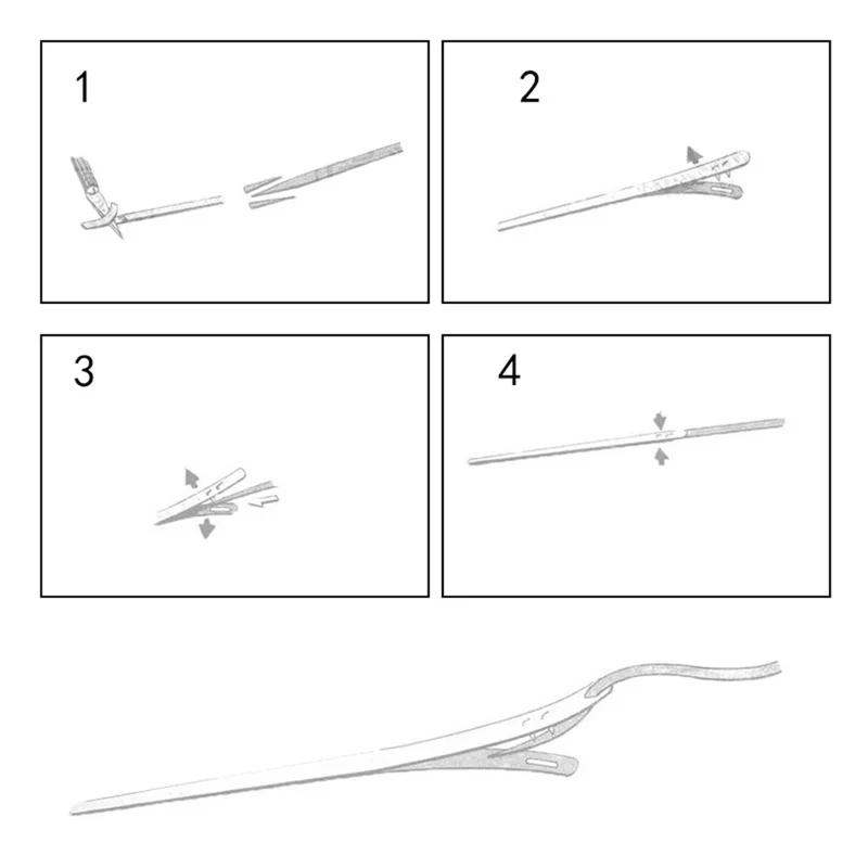 8Pcs Leather Sewing Needles Flat Head Double-Hole Steel Needles for Edge Binding Leathercraft Braiding