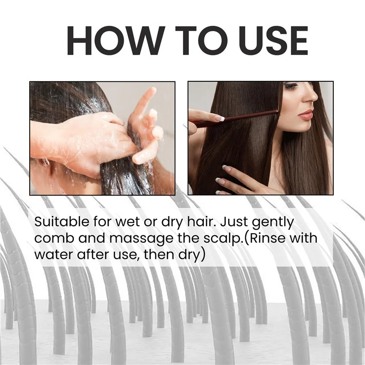 EELHOE EEA08-A044-1-MX1 Hair Care Comb Scalp Massage Brush Hair Detangling Smoothing Tool