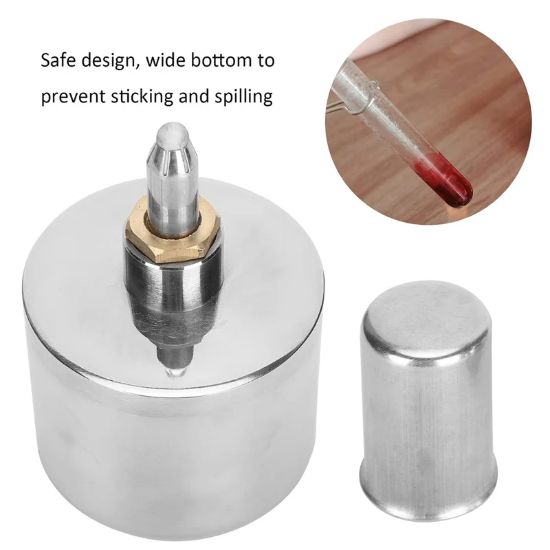Stainless Steel Alcohol Lamp 200ml Sealed Leakproof Anti-Explosion Laboratory Burner