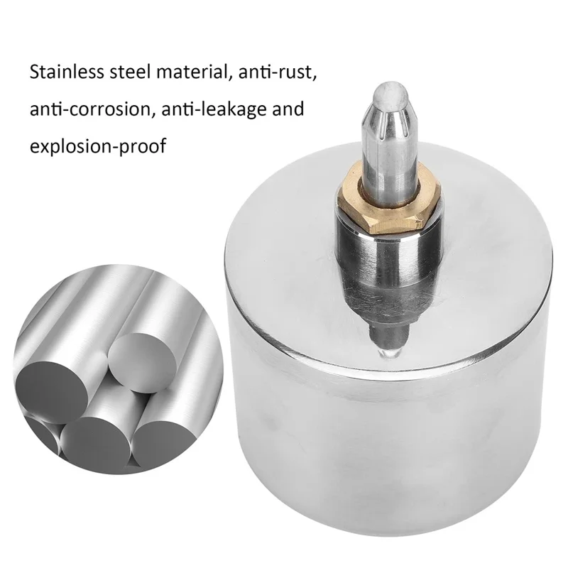Stainless Steel Alcohol Lamp 200ml Sealed Leakproof Anti-Explosion Laboratory Burner