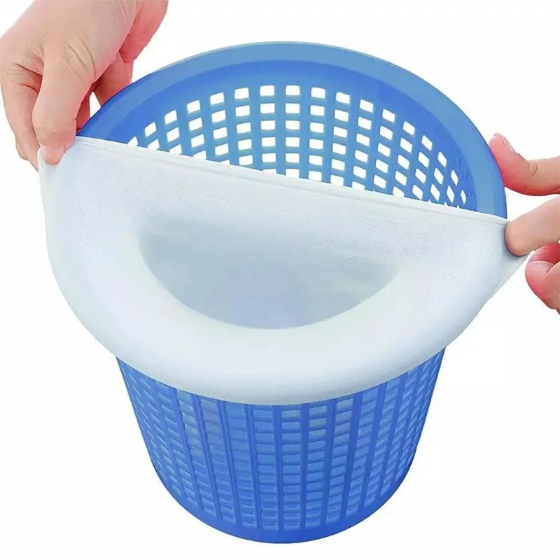 20Pcs Nylon Elastic Pool Basket Skimmer Mesh Pouch Swimming Pool Garbage Filter Socks - Blue
