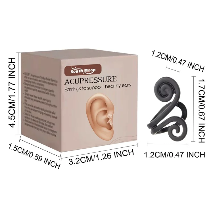 SOUTH MOON SOA06-A207-2-BN1 1 Paar Anti-Tinnitus Ohrringe Ohrdruck-Entlastung Ohrclip Ohrenbeschwerden-Reduzierer