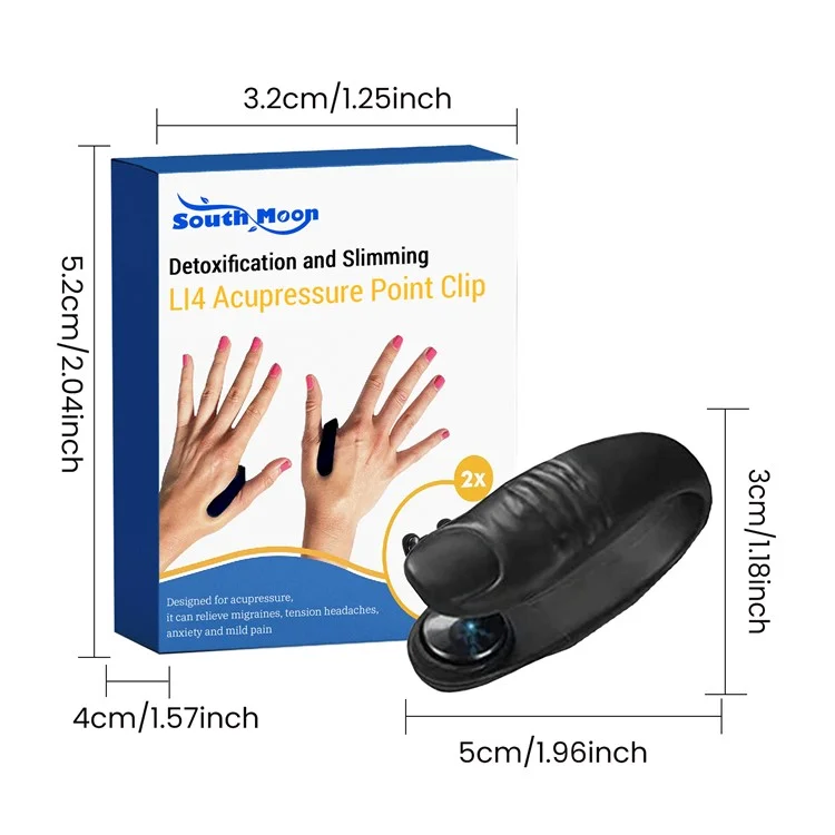 SOUTH MOON SOA06-A200-1-WH1 LI4 Acupressure Point Clip Detoxification and Slimming Body Care Point Clamp