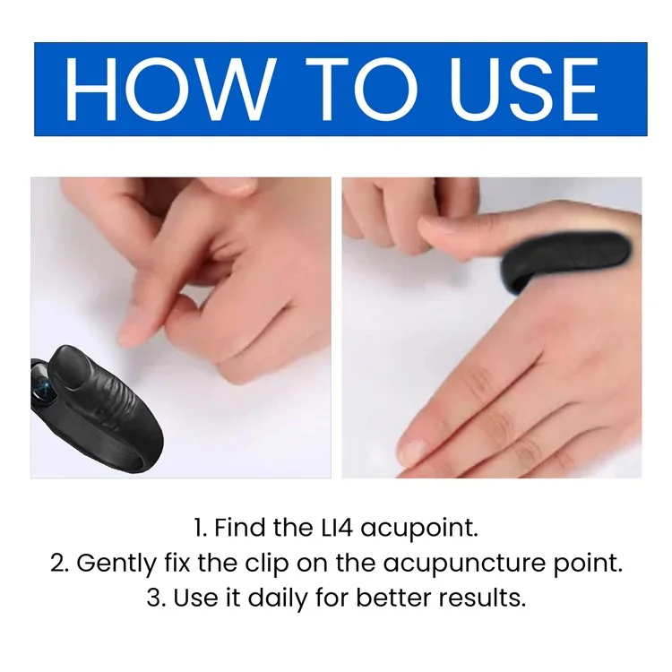 SOUTH MOON SOA06-A200-1-WH1 LI4 Acupressure Point Clip Detoxification and Slimming Body Care Point Clamp
