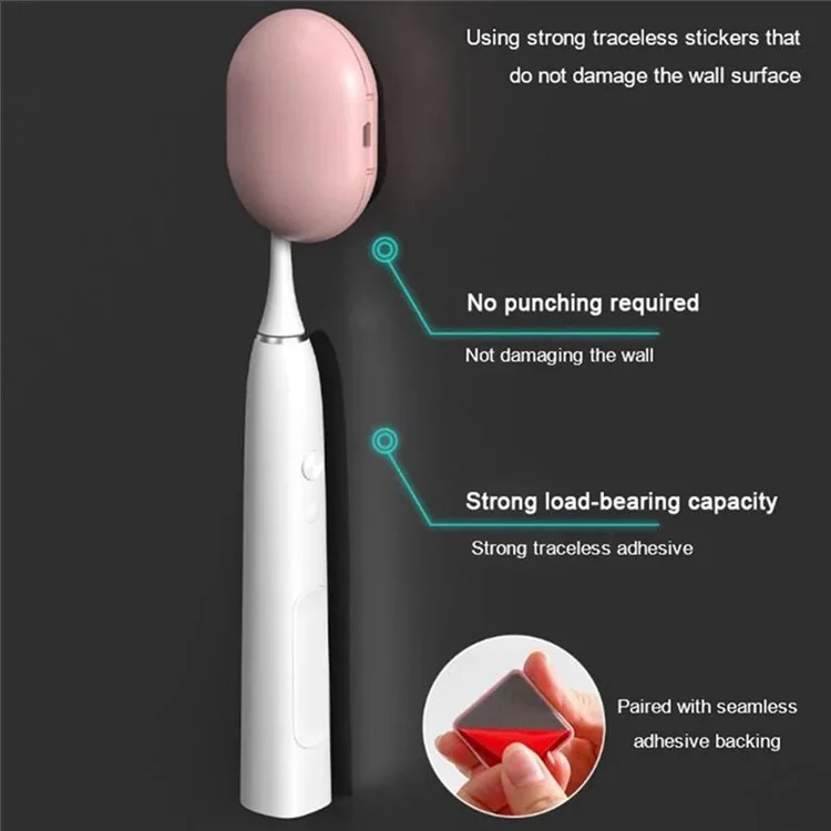Stérilisateur de brosse à dents portable aux ultraviolets Rechargeable Mini Boîte de stérilisation aux UV pour la maison/les voyages - Rose